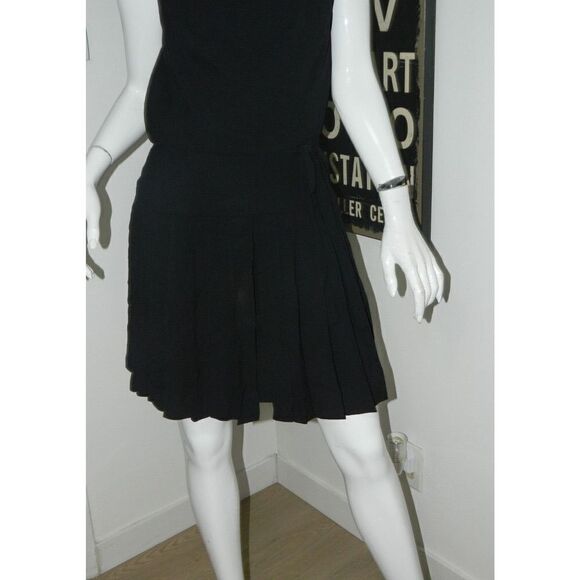 Pat Sandler For Highlight Dress Size 6 Black Beaded Collar 60s Couture LBD - Picture 7 of 11